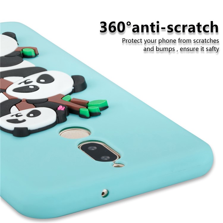 Lovely 3D Panda Pattern TPU Cell Phone Case for Huawei Mate 10 Lite / Maimang 6 / nova 2i / Honor 9i (India) - Baby Blue-4