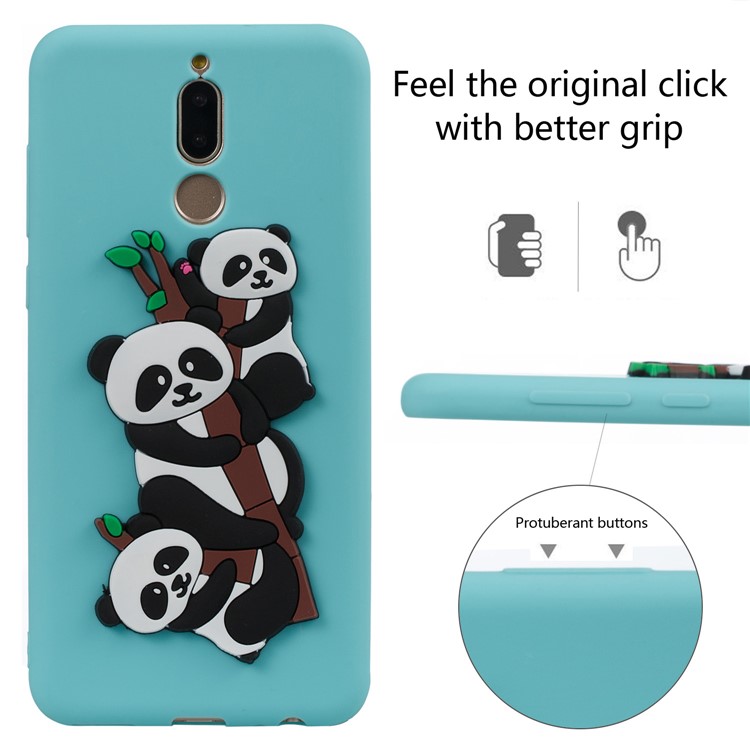 Lovely 3D Panda Pattern TPU Cell Phone Case for Huawei Mate 10 Lite / Maimang 6 / nova 2i / Honor 9i (India) - Baby Blue-5