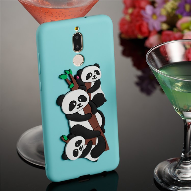 Lovely 3D Panda Pattern TPU Cell Phone Case for Huawei Mate 10 Lite / Maimang 6 / nova 2i / Honor 9i (India) - Baby Blue-6