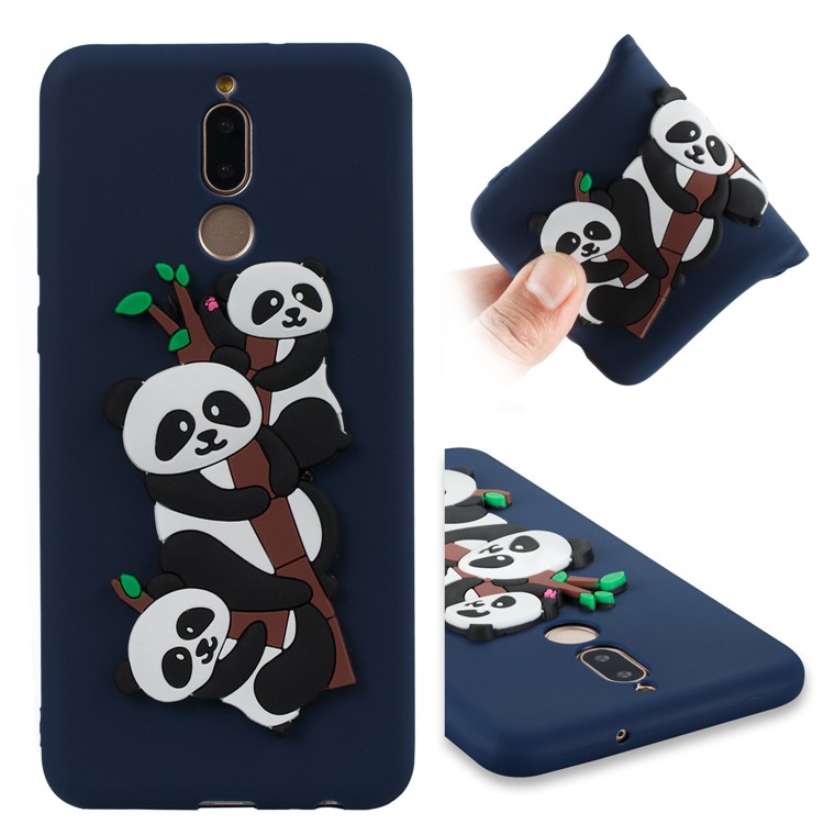 Lovely 3D Panda Pattern TPU Gel Case for Huawei Mate 10 Lite / Maimang 6 / nova 2i / Honor 9i (India) - Dark Blue-1