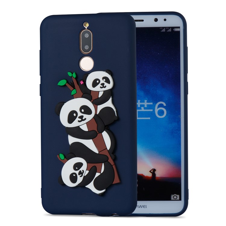 Lovely 3D Panda Pattern TPU Gel Case for Huawei Mate 10 Lite / Maimang 6 / nova 2i / Honor 9i (India) - Dark Blue-2