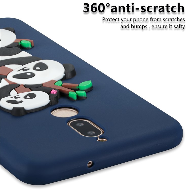 Lovely 3D Panda Pattern TPU Gel Case for Huawei Mate 10 Lite / Maimang 6 / nova 2i / Honor 9i (India) - Dark Blue-4