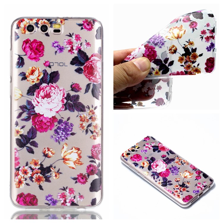Ultra Thin Patterned Soft TPU Case for Huawei Honor 9 - Roses-1