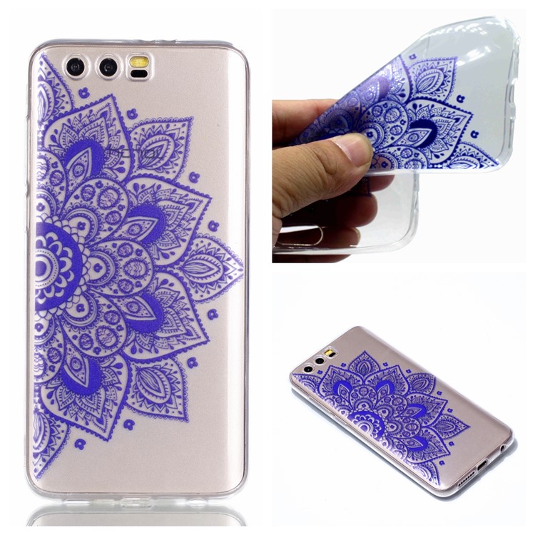 Ultra Thin Patterned Soft TPU Shell for Huawei Honor 9 - Half Flower-1