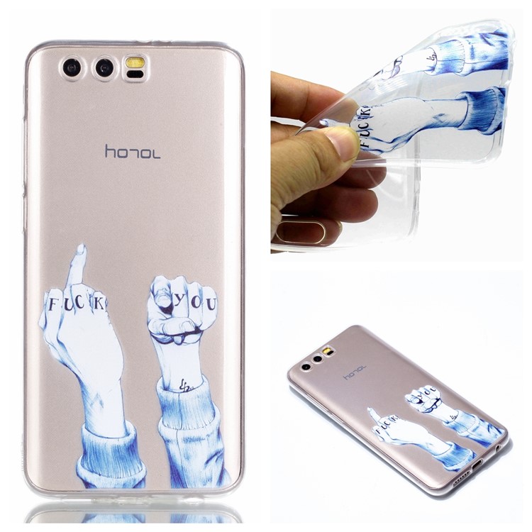Ultra Thin Patterned Soft TPU Mobile Phone Case for Huawei Honor 9 - Fist-1