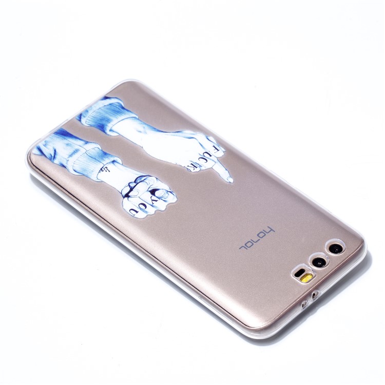 Ultra Thin Patterned Soft TPU Mobile Phone Case for Huawei Honor 9 - Fist-4