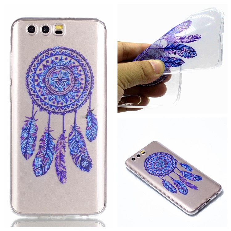 Ultra Thin Patterned Soft TPU Mobile Phone Cover for Huawei Honor 9 - Purple Dream Catcher-1