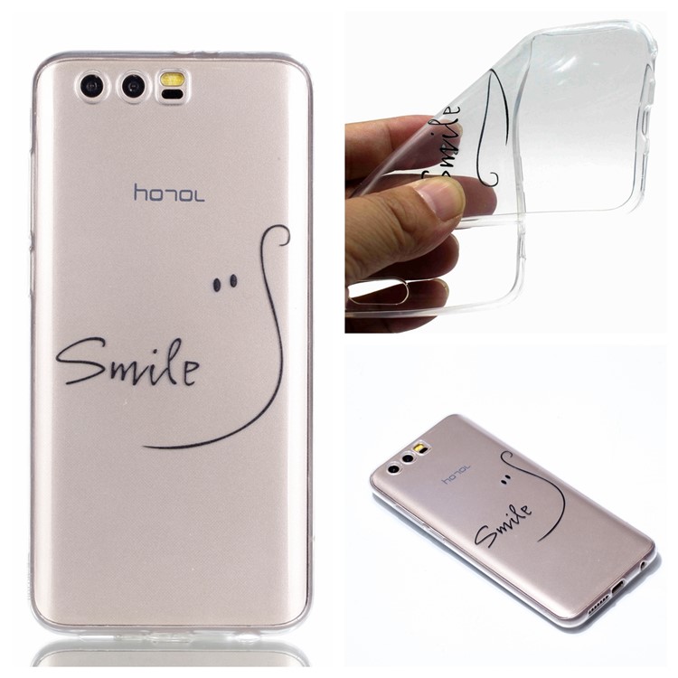 Ultra Thin Patterned Soft TPU Cell Phone Cover for Huawei Honor 9 - Smile-1