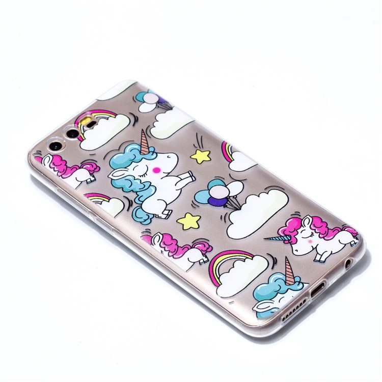 Ultra Thin Patterned Soft TPU Mobile Phone Shell for Huawei Honor 9 - Shy Unicorns-3