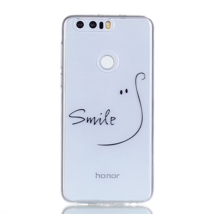 Pattern Printing Soft TPU Back Shell for Huawei Honor 8 - Smile-2