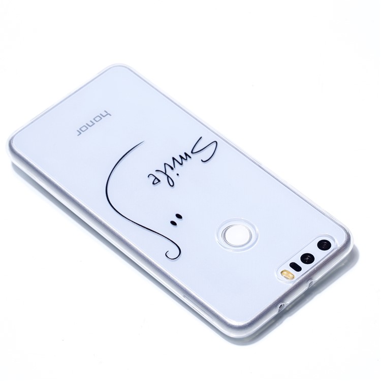 Pattern Printing Soft TPU Back Shell for Huawei Honor 8 - Smile-4