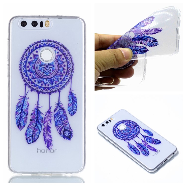Pattern Printing Soft TPU Phone Case for Huawei Honor 8 - Dream Catcher-1