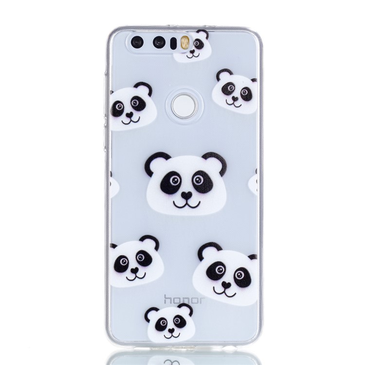 Copertura Morbida Del Telefono TPU Di Stampa Del Modello Per Huawei Onore 8 - Panda-2