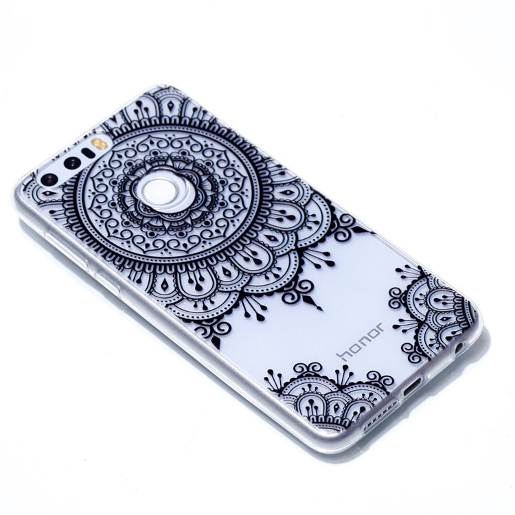 Pattern Printing Soft TPU Mobile Cover for Huawei Honor 8 - Lace Flower-3