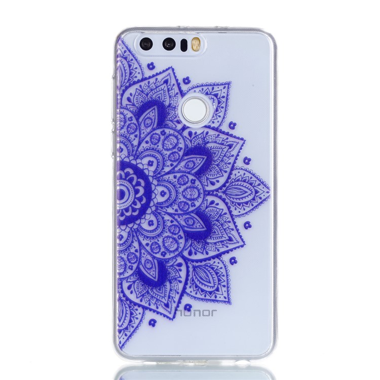 Pattern Printing Soft TPU Mobile Shell for Huawei Honor 8 - Mandala Flower-2