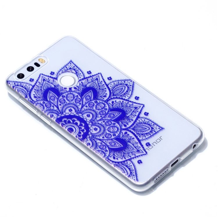 Pattern Printing Soft TPU Mobile Shell for Huawei Honor 8 - Mandala Flower-3