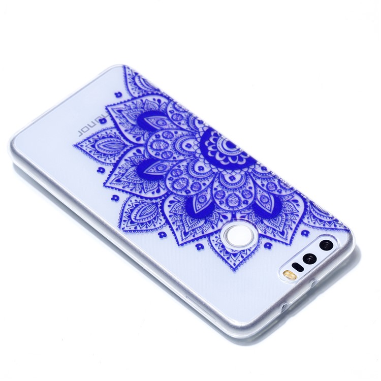 Pattern Printing Soft TPU Mobile Shell for Huawei Honor 8 - Mandala Flower-4