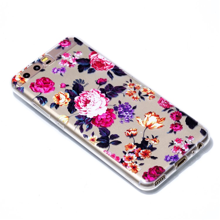 Pattern Printing TPU Case for Huawei P10 - Vivid Flowers-2