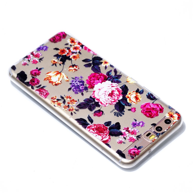 Pattern Printing TPU Case for Huawei P10 - Vivid Flowers-3