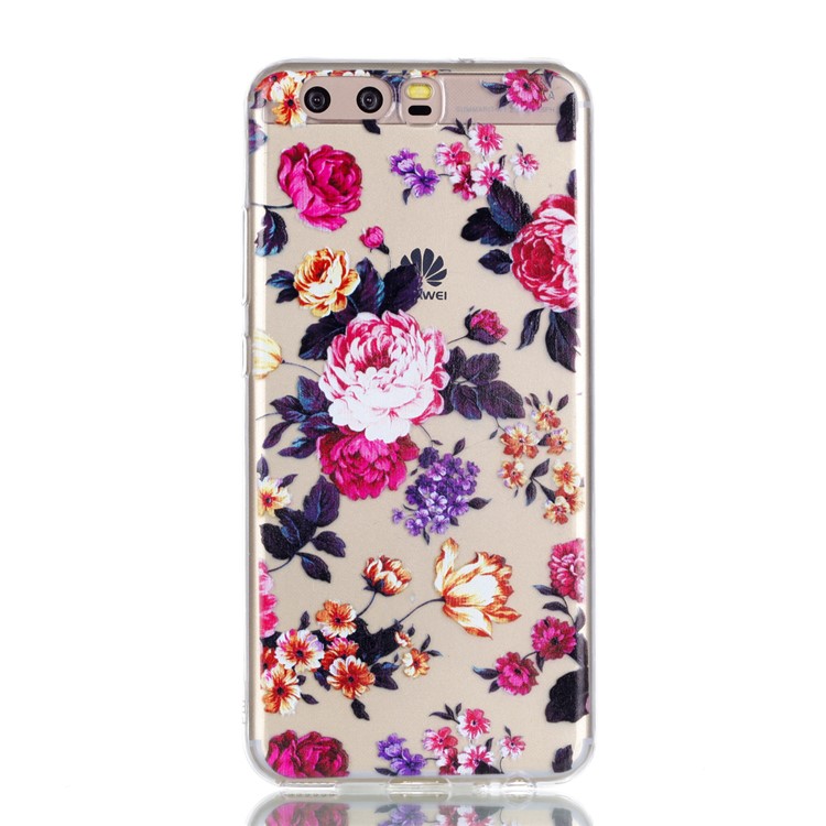 Pattern Printing TPU Case for Huawei P10 - Vivid Flowers-4