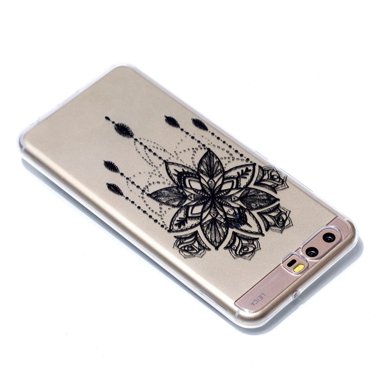 Pattern Printing TPU Back Case for Huawei P10 - Flower Pattern-4