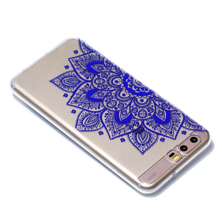Pattern Printing TPU Shell Case for Huawei P10 - Purple Flower-4