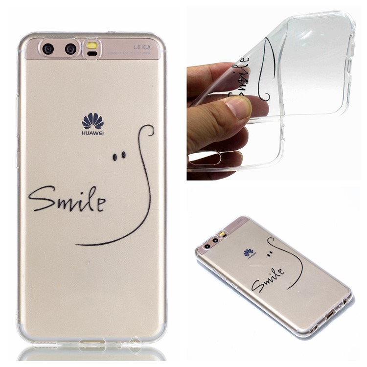 Pattern Printing TPU Protection Case for Huawei P10 - SMILE Pattern-1
