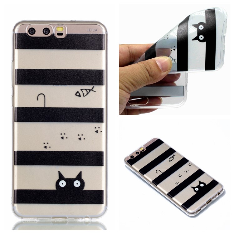 Pattern Printing TPU Phone Shell Case for Huawei P10 - Stripes Pattern-1