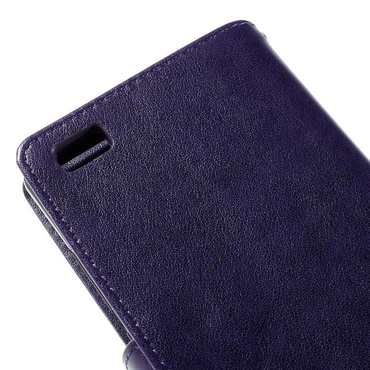 Butterfly Pattern Wallet Leather Phone Case for Huawei Ascend P8 Lite - Deep Purple-9