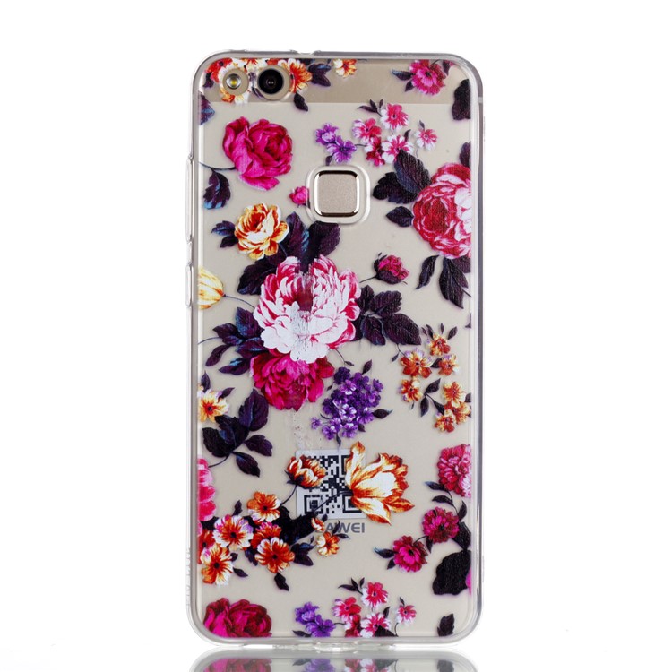 Ultra Thin Patterned Soft TPU Case for Huawei P10 Lite - Roses-2