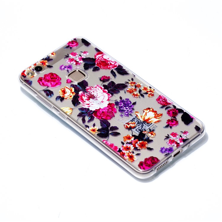 Ultra Thin Patterned Soft TPU Case for Huawei P10 Lite - Roses-3