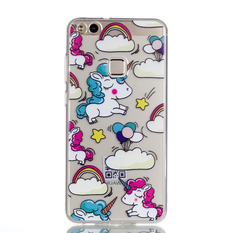 Ultra Thin Patterned Soft TPU Cover for Huawei P10 Lite - Shy Unicorns-2