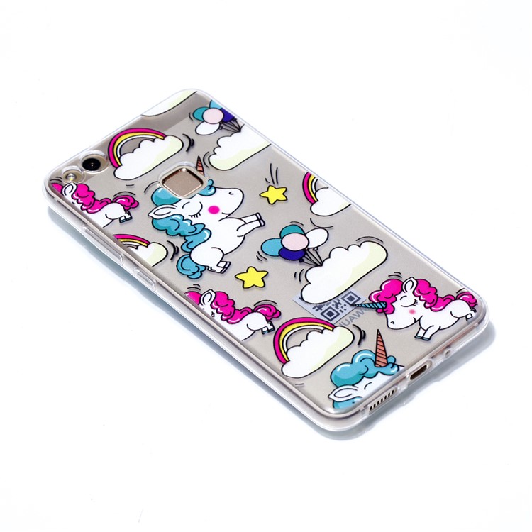 Ultra Thin Patterned Soft TPU Cover for Huawei P10 Lite - Shy Unicorns-3