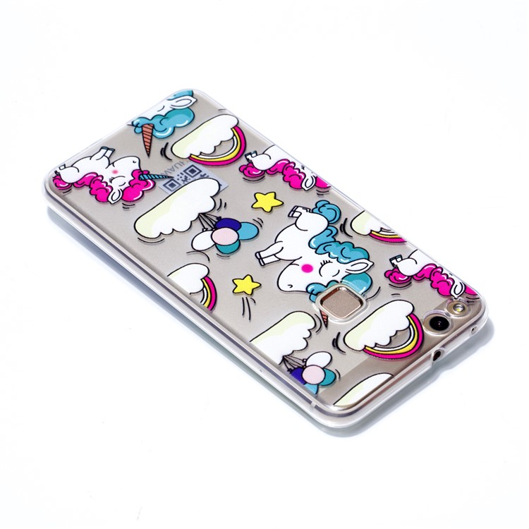 Ultra Thin Patterned Soft TPU Cover for Huawei P10 Lite - Shy Unicorns-4