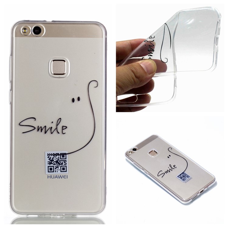 Ultra Thin Patterned Soft TPU Shell for Huawei P10 Lite - Smile-1