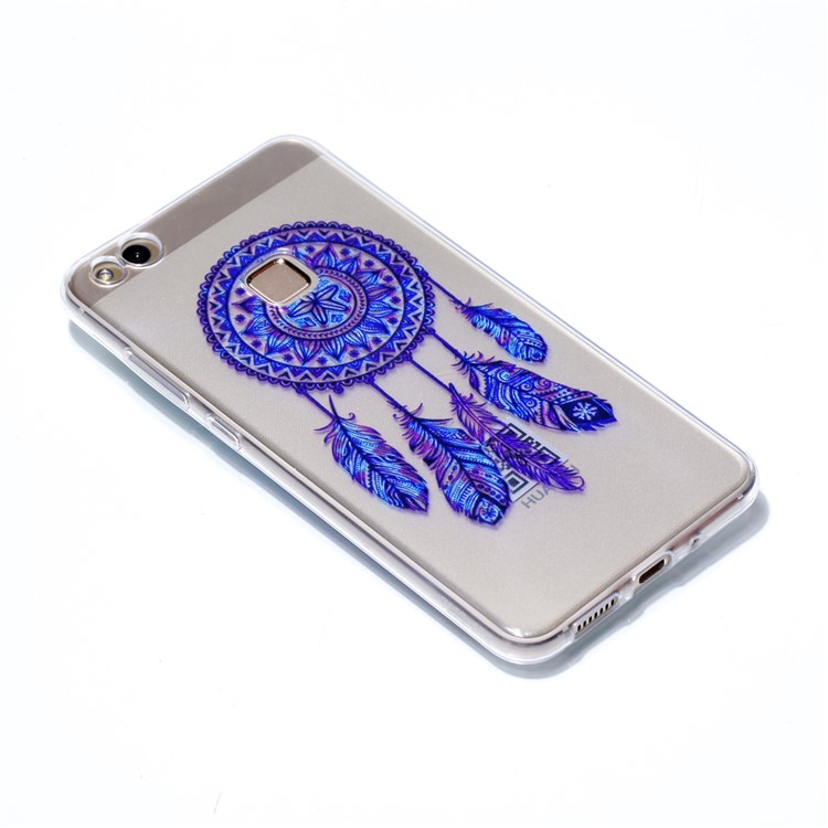 Ultra Thin Patterned Soft TPU Casing for Huawei P10 Lite - Purple Dream Catcher-3