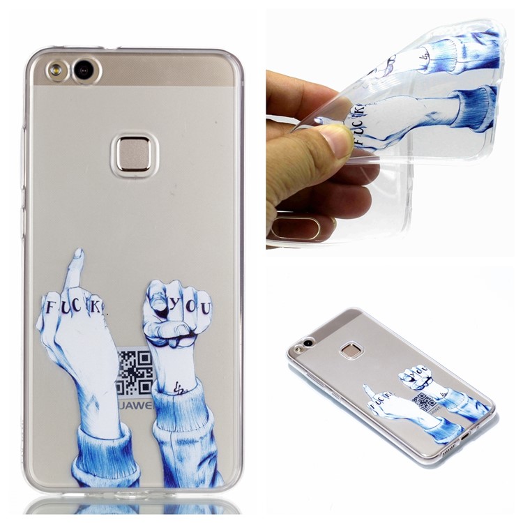 Ultra Thin Patterned Soft TPU Mobile Phone Case for Huawei P10 Lite - Fist-1