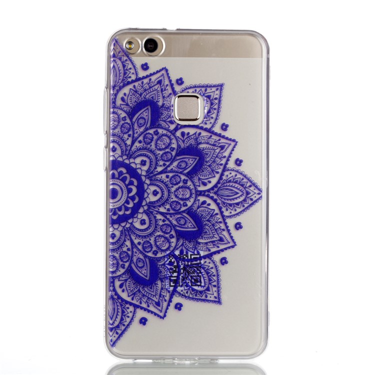 Ultra Thin Patterned Soft TPU Cell Phone Cover for Huawei P10 Lite - Half Flower-2