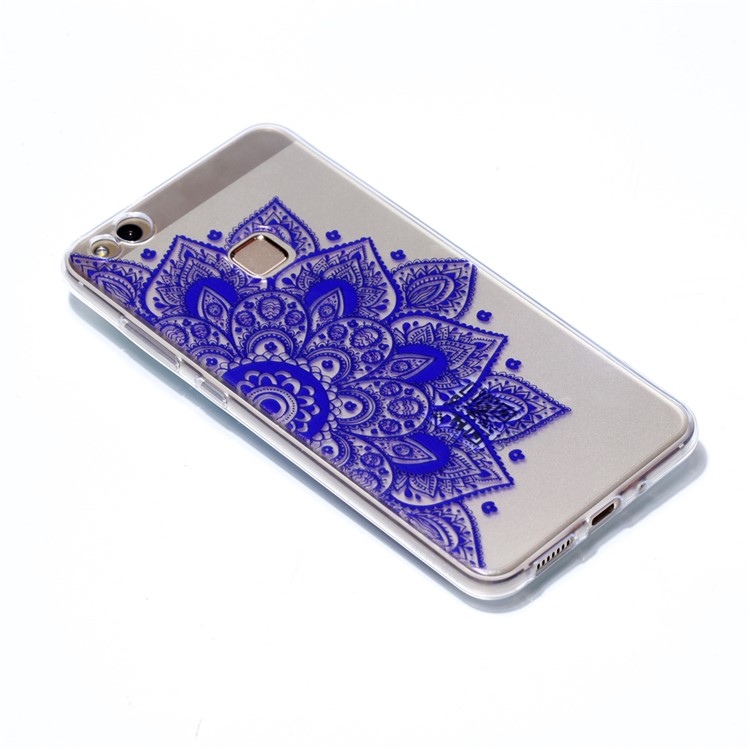 Ultra Thin Patterned Soft TPU Cell Phone Cover for Huawei P10 Lite - Half Flower-3