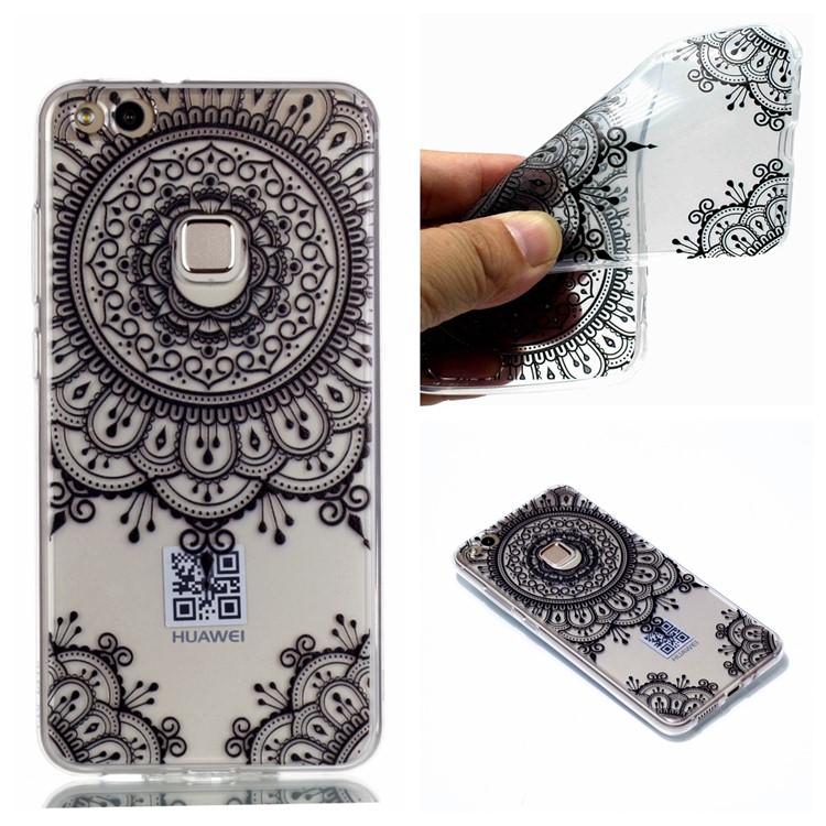 Ultra Thin Patterned Soft TPU Protective Case for Huawei P10 Lite - Lace Pattern-1