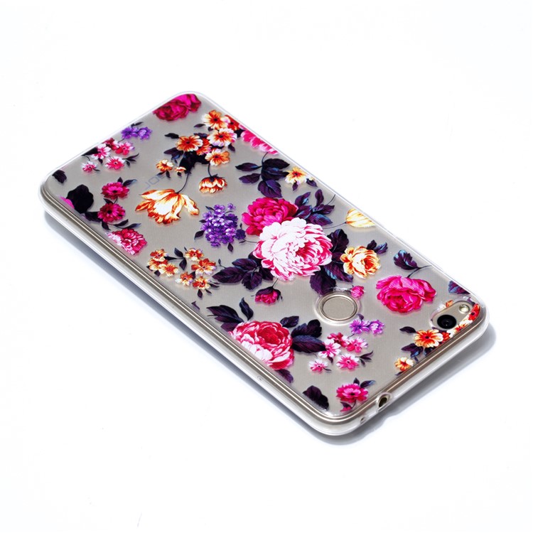 Pattern Printing TPU Soft Case for Huawei P8 Lite (2017) / Honor 8 Lite - Blooming Peony-4