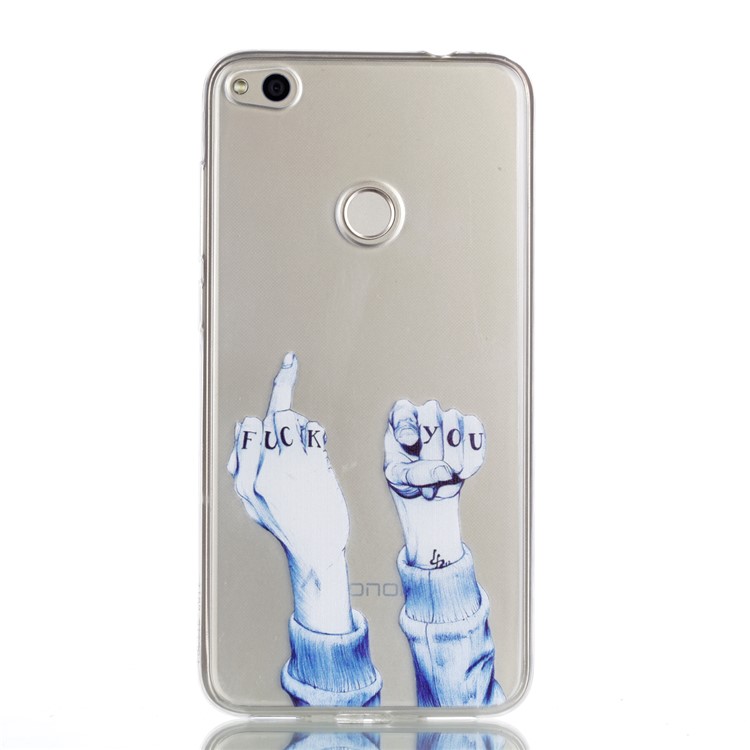 Pattern Printing TPU Phone Cover for Huawei P8 Lite (2017) / Honor 8 Lite - Hand Gesture-2