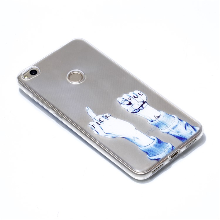Pattern Printing TPU Phone Cover for Huawei P8 Lite (2017) / Honor 8 Lite - Hand Gesture-3