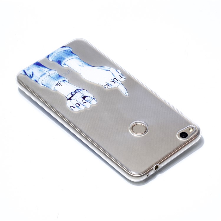 Pattern Printing TPU Phone Cover for Huawei P8 Lite (2017) / Honor 8 Lite - Hand Gesture-4
