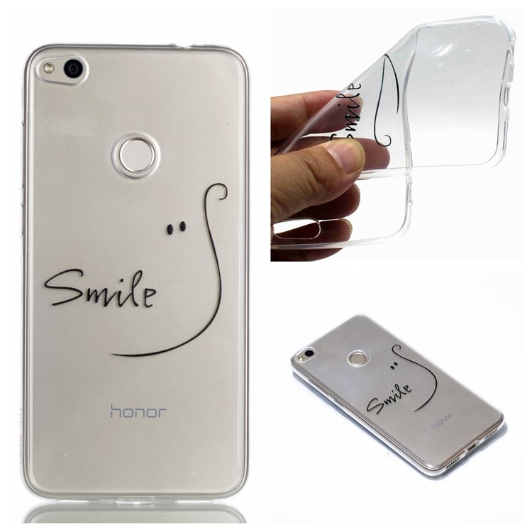 Pattern Printing TPU Mobile Case for Huawei P8 Lite (2017) / Honor 8 Lite - Smile-1