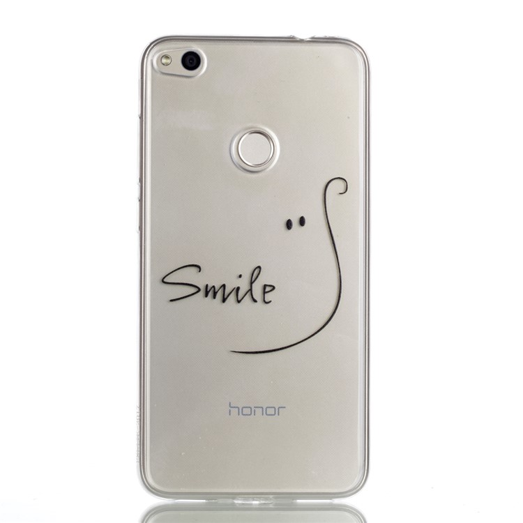 Pattern Printing TPU Mobile Case for Huawei P8 Lite (2017) / Honor 8 Lite - Smile-2