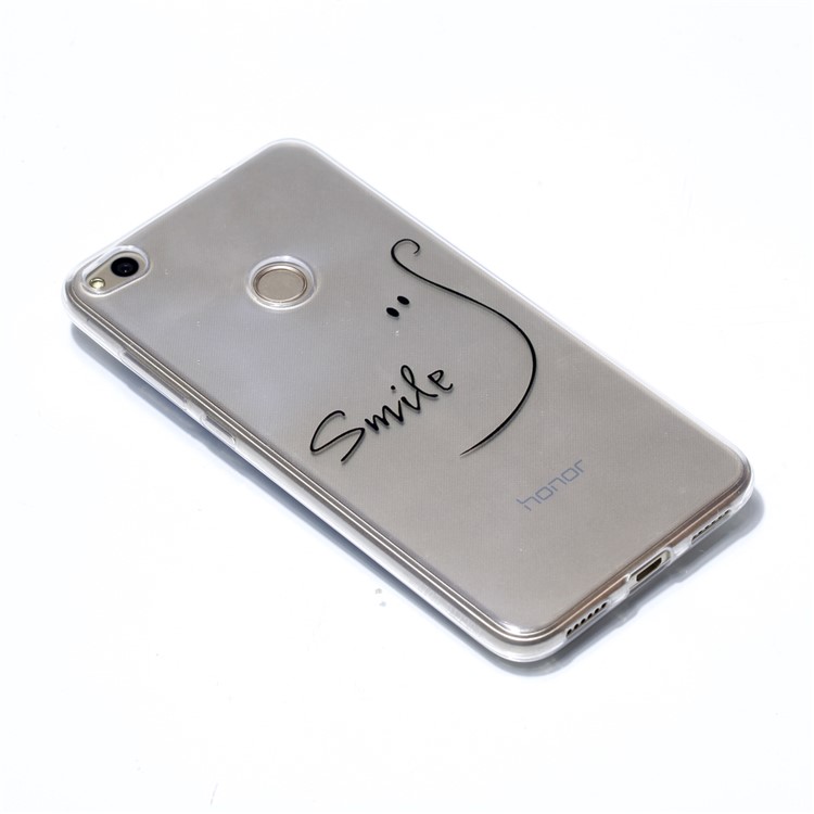 Pattern Printing TPU Mobile Case for Huawei P8 Lite (2017) / Honor 8 Lite - Smile-3