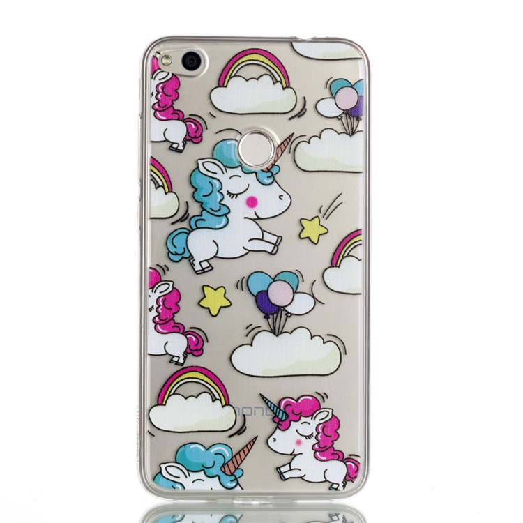 Pattern Printing TPU Mobile Casing for Huawei P8 Lite (2017) / Honor 8 Lite - Shy unicorns-2