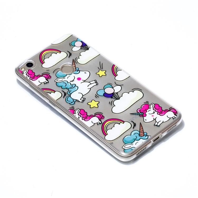 Pattern Printing TPU Mobile Casing for Huawei P8 Lite (2017) / Honor 8 Lite - Shy unicorns-3