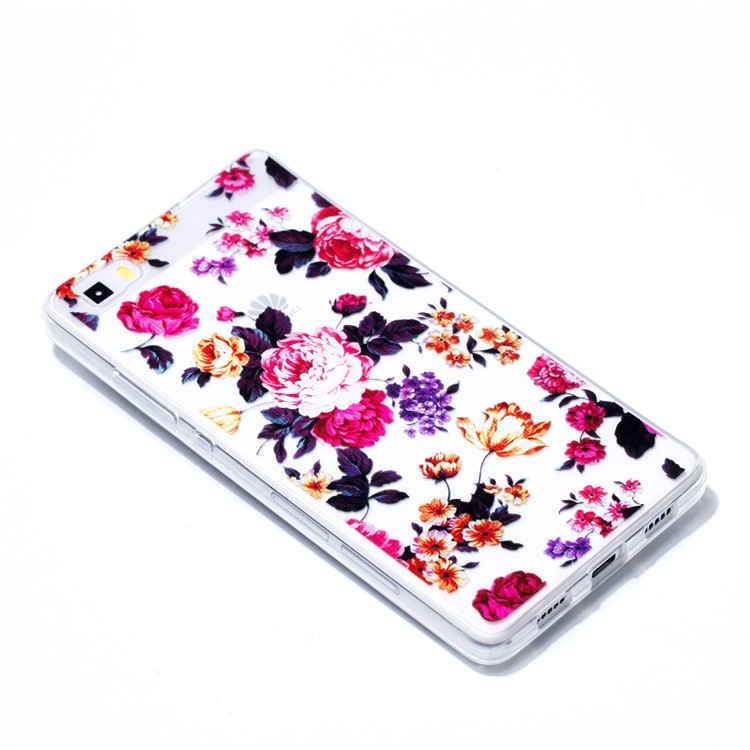 Pattern Printing TPU Case for Huawei P8 Lite (2015) - Vivid Flowers-3